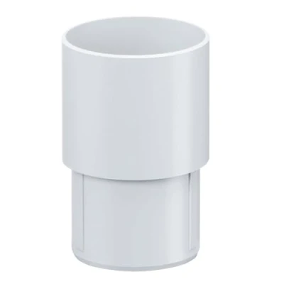 Abbildung von INEFA Fallrohr Verbinder, PVC DN100 / 100mm Weiß Ablaufrohrverbinder Dachrinnenzubehör, einfache Steckmontage, Made in Germany