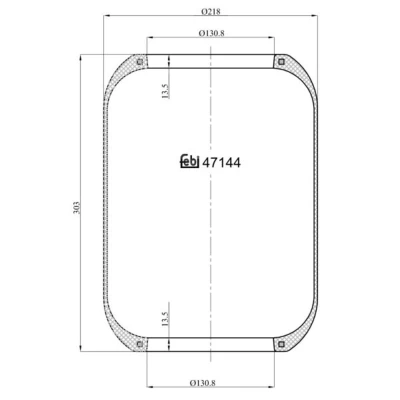 Abbildung von FEBI BILSTEIN 47144 Federbalg, Luftfederung