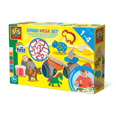 Abbildung von SES Creative My First Knet Megaset mit Werkzeugen, Töpfer Set für Kinder, 1 Jahr(e), Karton