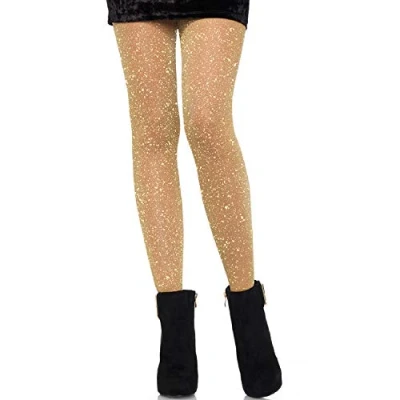 Abbildung von Leg Avenue Strumpfhose Damen mit Glitzer Effekten gold Einheitsgröße ca. 36 bis 40 70 DEN (1 St)