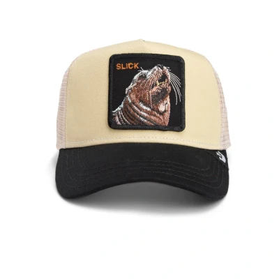 Abbildung von Goorin Bros. The Slick Seal Seehund Beige Schwarz Verstellbare Trucker Cap One Size