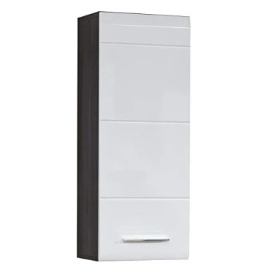 Abbildung von trendteam Unterschrank Line/Skin Badezimmerkommode Badkommode Weiß/Grau30x80x31cm