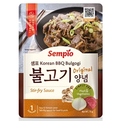 Abbildung von Sempio BBQ Bulgogi Sauce (75g) Authentische koreanische Küche zu Hause. Herzhaftes Soße für Rindfleisch und Gemüsepfanne