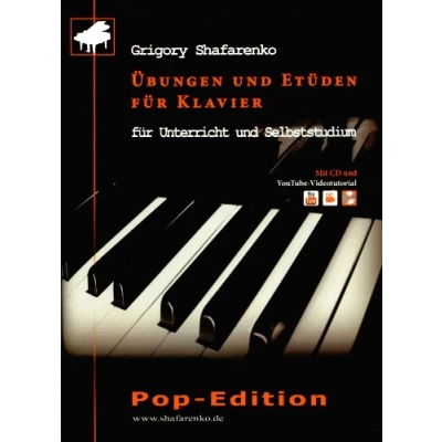 Abbildung von Übungen und Etüden für Klavier: Unterricht Selbststudium. Pop Edition