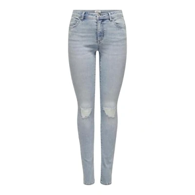 Abbildung von ONLY Onlwauw MID Waist KNEE Jeans Skinny Fit, Damen, Größe: Sx34, Light blue denim