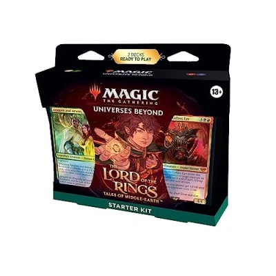 Abbildung von Magic: The Gathering der Herr Ringe: Geschichten aus Mittelerde Einsteigerpaket  2 spielfertigen Decks + 2 Codes, um online zu spielen (Fantasy Kartenspiel für 2 Spieler) (Englische Version)