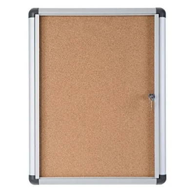 Abbildung von Bi Office Schaukasten Vitrine &quot;Enclore Extra&quot;, Kork, geeignet für 4 x DIN A4, silberner Aluminiumrahmen, abschliessbar