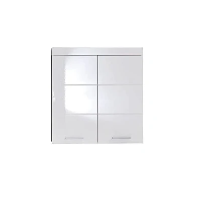 Abbildung von Lomadox Hängeschrank Badezimmer in Weiß Hochglanz, B/H/T: ca. 73/77/23 cm