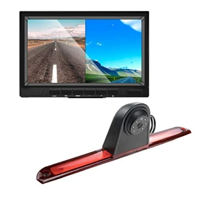 Abbildung von HD 720p Dritte Dach Top Mount Bremsleuchte Kamera Bremslicht Einparkkamera Rückfahrkamera Set Nachtsicht + 7&quot; Zoll Monitor TFT Bildschirm Display für Transporter Ford Transit F150/F250/F350 2014 2019