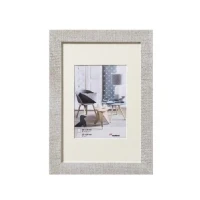 Abbildung von walther design Bilderrahmen hellgrau 20 x 30 cm mit Passepartout, Home Holzrahmen HO030X