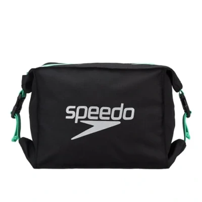 Abbildung von Speedo Unisex Erwachsene Pool Slide Bag Pooltasche, Schwarz/Grün Glow, Einheitsgröße
