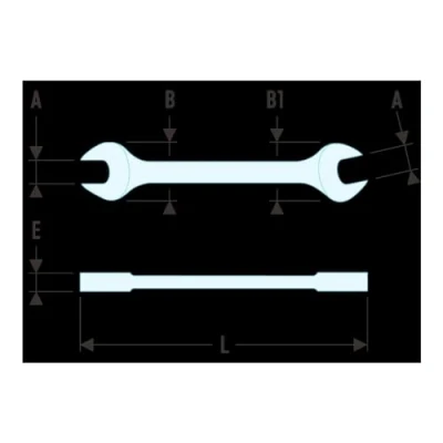 Abbildung von FACOM Gabelschlüssel SW 38x42 mm, Länge 381 1 Stück, 44.38X42