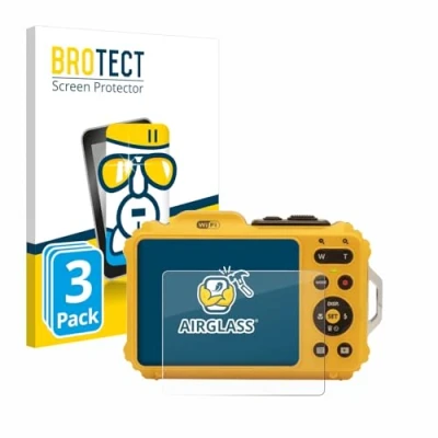 Abbildung von BROTECT Schutzglas für Kodak Pixpro WPZ2 (3 Stück) Schutzfolie Panzer Folie Glas [Extrem Kratzfest 9H, Anti Fingerprint, Ultra Transparent]
