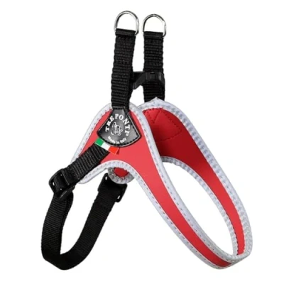Abbildung von Tre Ponti Fibbia Basic Geschirr Rot&amp;Reflexion Hundegeschirr 48 6...