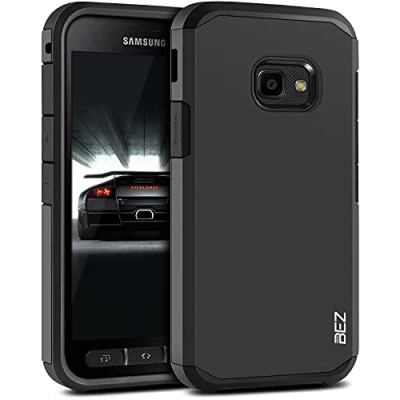 Abbildung von BEZ® Hülle für Xcover 4 Hülle, 4S Handyhülle Stoßfestes Kompatibel Samsung Galaxy / 4s, [Heavy Duty Serie] Outdoor Dual Layer Armor Case Handy Schutzhülle Robuste Schwarz
