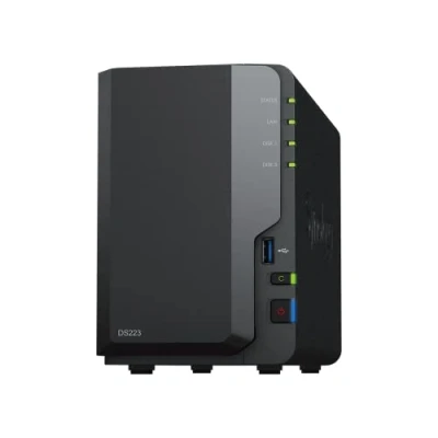 Abbildung von Synology DS223 2 Bay Diskstation NAS (Realtek RTD1619B Quad Core 2GB Ram 1xRJ 45 1GbE LAN Port) 16TB Bundle mit x 8TB Seagate IronWolf HDDs