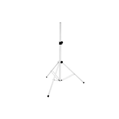 Abbildung von OMNITRONIC BS 2 EU Boxenhochständer weiß Hohes Boxenstativ, von 117 205 cm ausfahrbar und bis 50 kg belastbar