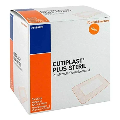 Abbildung von Cutiplast Plus Steril 7,8x10 cm Verband 55 St