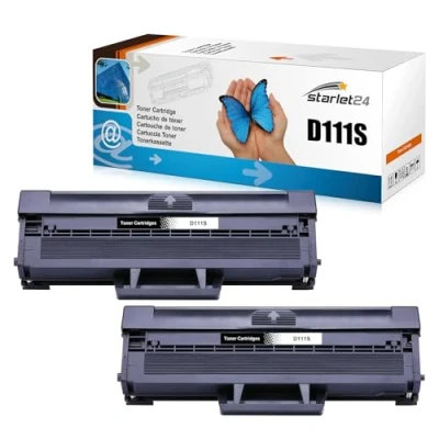 Abbildung von Starlet24 2X MLT D111S Toner Kompatibel für Samsung D111L als Ersatz Xpress SL M2070 M2070W M2026W M2026 M2020 M2070FW M2022W M2022 M2020W M2070F (Schwarz)