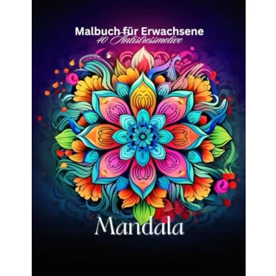 Abbildung von Entspannung &amp; Achtsamkeit: Mandala Malbuch für Erwachsene 40 beruhigende Muster zum Ausmalen Stressabbau, Kreativität innere Ruhe Ideal Meditation