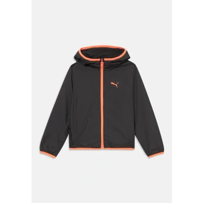 Abbildung von Puma Windjacke Mit Fleecefutter Teenager Für Kinder Plain Black Größe: 9 10Y