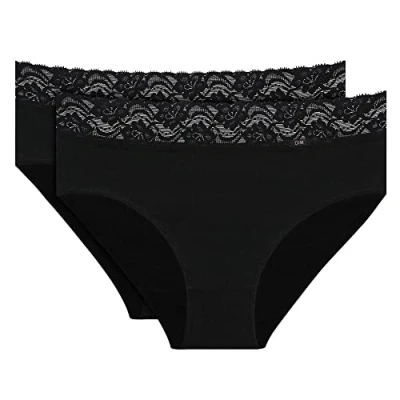 Abbildung von Dim Slip Maxi Feminine Baumwolle Plus Damen x2, Black, L