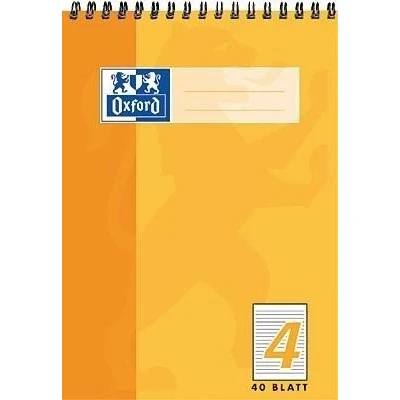 Abbildung von 10 x Oxford Spiralschulblock A5 40 Blatt 70g/qm Lineatur 4