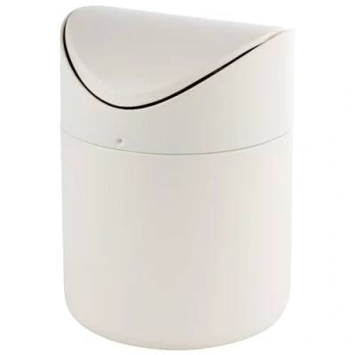 Abbildung von APS 40801 Tischrestebehälter aus Edelstahl, Abfallbehälter, Mülleimer, Creme White, Ø 12 cm, H: 17 cm