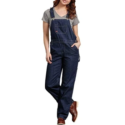 Abbildung von Dickies, Damen, Latzhose im legeren Stil mit geradem Bein, DUNKEL INDIGO, M