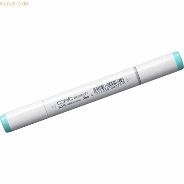 Abbildung von COPIC Sketch Marker Typ BG 15, Aqua, professioneller Pinselmarker, mit einer Super Brush Spitze und Medium Broad