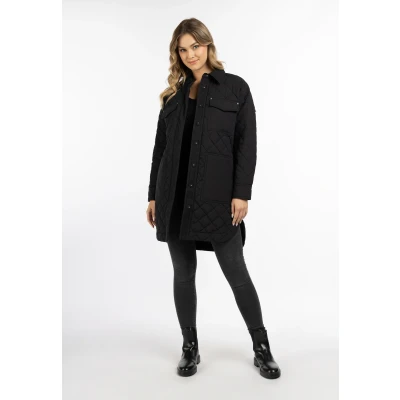 Abbildung von DREIMASTER Vintage Damen Baumwolljacke mit leichter Wattierung M / Schwarz 100% Baumwolle