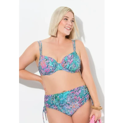 Abbildung von Ulla Popken Python AVEC Bonnets À Armatures ET Bretelles Doubles Ajustables SET Bikini, Damen, Größe: 52, Light caribbean green