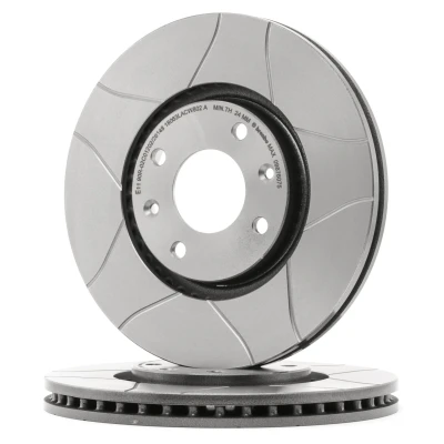 Abbildung von BREMBO MAX LINE 09.8760.75 Bremsscheibe 283 26 4 innenbelüftet, geschlitzt beschichtet mit Schrauben PEUGEOT: 307 CC, 206 Schrägheck, SW