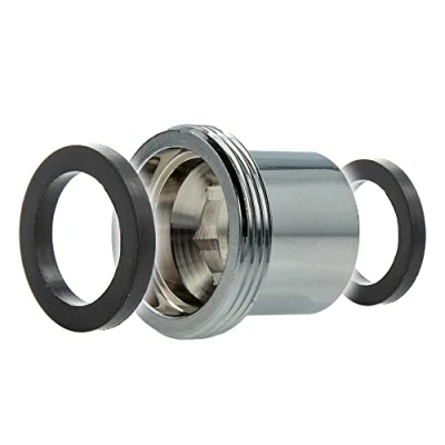 Abbildung von tecuro Aufnahme Adapter Übergangsstück M22 x 1 AG M16 IG, Messing hochglanzverchromt 20095 D