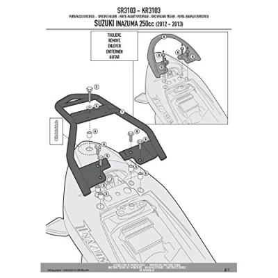 Abbildung von GIVI SR3103 Topcase Träger Monolock