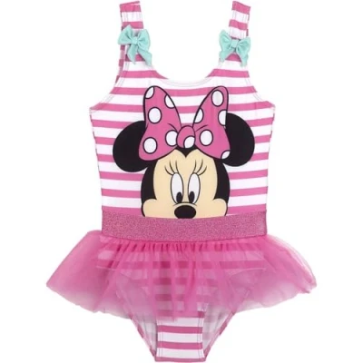Abbildung von CERDÁ LIFE&#039;S LITTLE MOMENTS Girls Minnie Mouse Kinderbadeanzug Swim Trunks, Pink and White, 6 ans