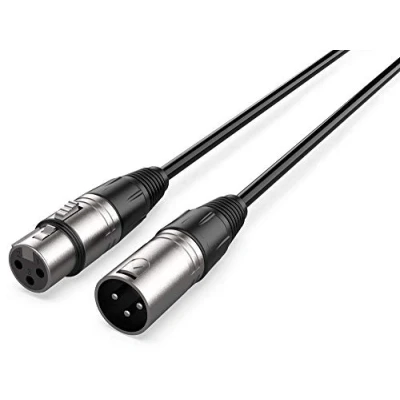 Abbildung von Audibax Silver Cable XLR Macho a Hembra 3m Negro