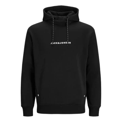 Abbildung von Jack &amp; Jones Gedruckt Kapuzenpullover, Herren, Größe: Small, Black