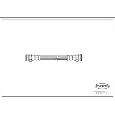 Abbildung von CORTECO 19018149 Bremsschläuche Vorderachse 148 FIAT: Panda II Schrägheck, Barchetta, Punto Schrägheck