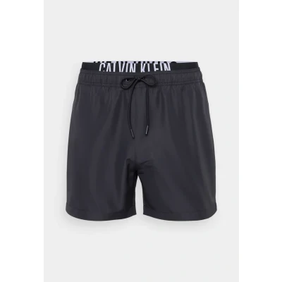 Abbildung von Calvin Klein Herren Badehose Medium Double mit Tunnelzug, Schwarz (Pvh Black), XL