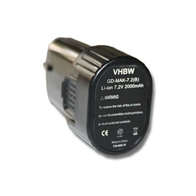 Abbildung von vhbw Li Ion Akku 2000mAh (7.2V) kompatibel mit Werkzeuge CL072DS, CL072DZ, DF010, DF010D, DF010DS, DF010DSE Ersatz für Makita 194355 4, 194356 2, BL7010.