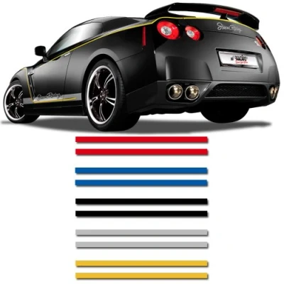 Abbildung von AUTO STYLE Universelle selbstklebende Pin Stripe AutoStripe Cool270 Rot 2+2mm x 975cm