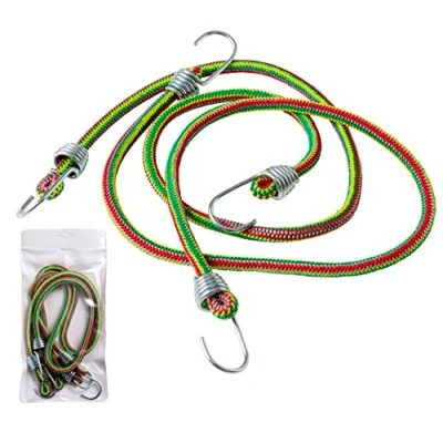Abbildung von IPEA elastische Seile mit Gepäckhaken 80 cm für Auto und Motorrad, 2 Einheiten, Made in Italy, Mehrzweck Seil, Schnüre zur Befestigung von Paketen, Gegenständen, Koffern, Abdeckungen,