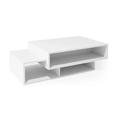 Abbildung von Vicco Couchtisch Bari, Weiß, 105 x 32 cm