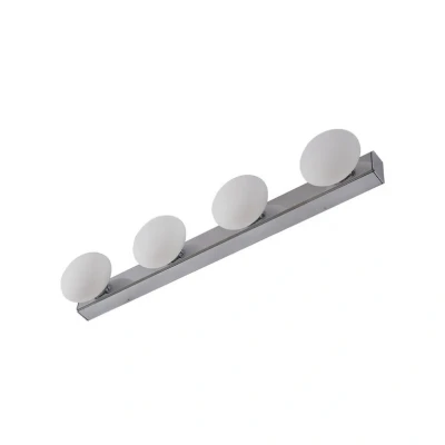 Abbildung von Lucande LED Bad Wandlampe Myrra, chrom, Glas, 60 cm, IP44