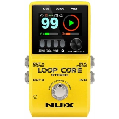 Abbildung von Nux Loop Core Guitar Effect Pedal Looper 6 Hours Recording Time, 99 User Memories, Drum Patterns with Tap Tempo