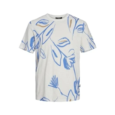 Abbildung von Jack &amp; Jones Premium ALL OVER Rundhals Tshirt print, Herren, Größe: Small, Cloud dancer
