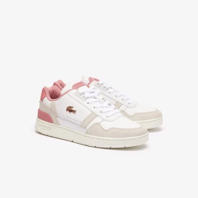 Abbildung von Lacoste Tclip Sneaker low, Damen, Größe: 37, White/light pink Schuhe