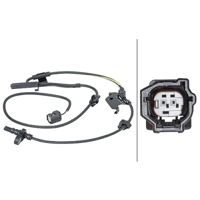 Abbildung von HELLA 6PU 012 679 781 ABS Sensor mit Halter aktiver 2 995 12 TOYOTA: RAV4 III SUV, IV SUV