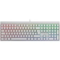 Abbildung von CHERRY MX 2.0S, Kabelgebundene Gaming Tastatur mit RGB Beleuchtung, Deutsches Layout (QWERTZ), Designed in Germany, Original BROWN Switches, Weiß